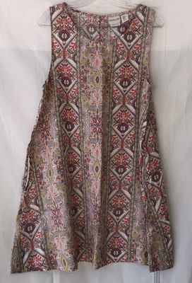 $34.99 • Buy Rachel Zoe Sleeveless Shift Dress Pockets 100% Linen XL A Line RN #75343