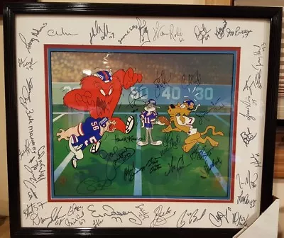 ROBERT MCKIMSON HAND PAINTED WB GIANTS TEAM SIGNED CEL Phil Sims 48 Signatures!! • $949.99