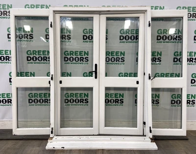 £849.95 • Buy French Doors Wood Hardwood White Used Door External Exterior Side Light Lights