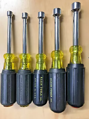 Klien Tools Nut Driver Set  1/4   5/16   3/8   7/16  &  1/2  Sae -great Cond. • $20.95