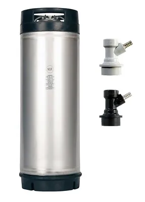 New 5 Gallon Ball Lock Keg With Relief Valve And Gas & Liquid Barbed Disconnects • $94.95
