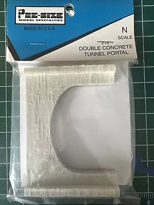 N Scale Pre-Size Concrete Double Track Tunnel Portal #214 • $14