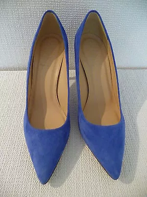 New J.crew Elsie Suede Pumps A4969 Size 7.5 Tide Water $245 • $139.99