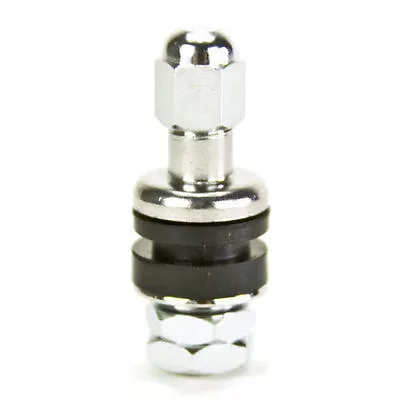 (4) Chrome Metal Bolt In Valve Stems .453  Bore .75  Long Enkei Low Profile • $11.99