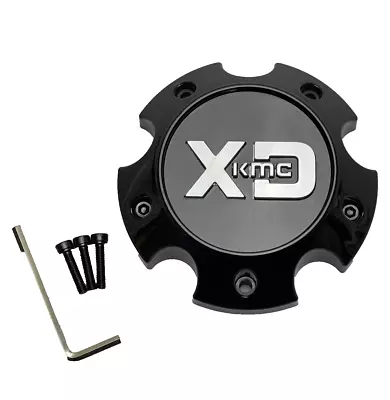 KMC XD Series Gloss Black Wheel Center Cap W/Screws 1079L145AGB1-H42 • $21