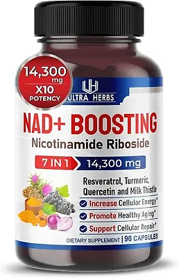 NAD+ Boosting Supplement 14300 Mg NR With Resveratrol Quercetin Milk Thistle • $22.95