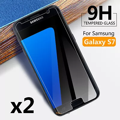 2X Genuine Tempered Glass Screen Protector Film For Samsung Galaxy S7 • $4.39