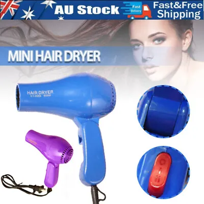 Travel Household Hair Dryer Folding Mini Electric Hot/Cold Hair Blowers Drier AU • $13.95