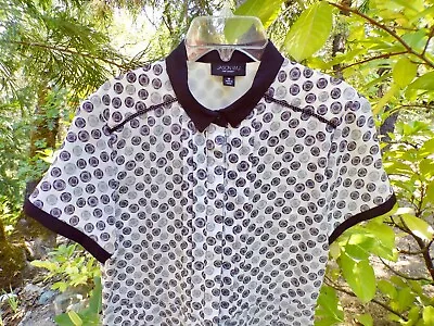 $19.50 • Buy Jason Wu For Target Shirt Dress Bicycle Wheel Print Button Front Pleats M