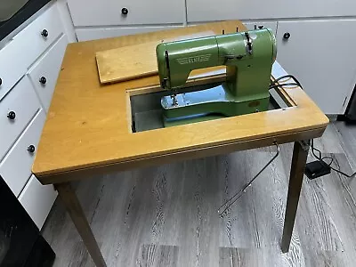 Vintage Genuine Elna E-77 Sewing Machine Folding Card Table RARE • $895