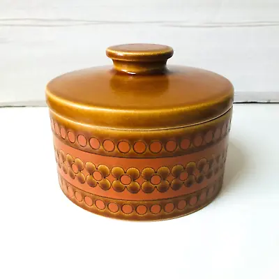 Vintage Hornsea Saffron Round Butter Dish. Lidded.  1973. 1970s MCM • £20