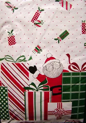 Christmas Holiday Vinyl Tablecloth Santa Penguin Toyland Plastic 52 X 70 Inches • $9