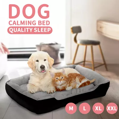 Dog Cat Calming Bed Sleeping Comfy Cave Washable Mat Extra Large M/L/XL/XXL • $19.98