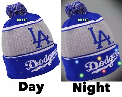 MLB Los Angeles Dodgers Light Up Printed Pom Beanie  • $29.99