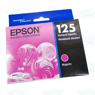 Genuine Epson 125 Magenta WorkForce 320 323 325 520 NX125 NX625 (Retail Box) • $11.99