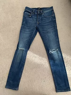 £9.60 • Buy River Island MCMLXXXVIII Blue Skinny Sid Tear/Ripped Jeans Size 26/29! BNWOT