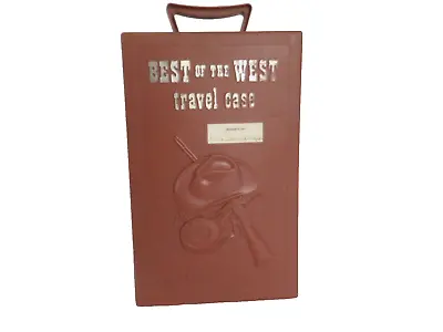 Vintage MARX Toys 'Best Of The West' Travel Case Molded Brown Plastic • $63.50