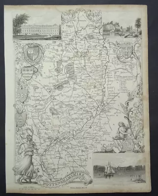 Antique Map Of Nottinghamshire By Thomas Moules 1842 • £15