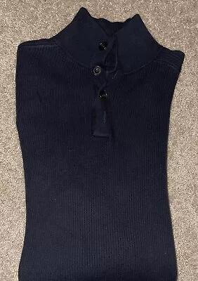 Mens Gap Long Sleeve Navy Mock Neck Sweater Size Large - EUC • $17.99