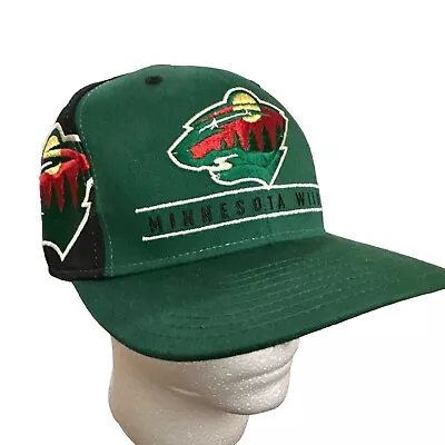 NHL Minnesota Cap Official Face Off Headwear Reebok SnapBack Wild Hat Hockey • $15.18