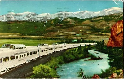 Postcard 1953 Diesel Powered California Zephyr Vist Dome Colorado A63 • $4.99