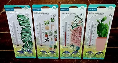 La Crosse 8  See Thru Window Thermometers ~ Choose From *4* Designs • $9.94