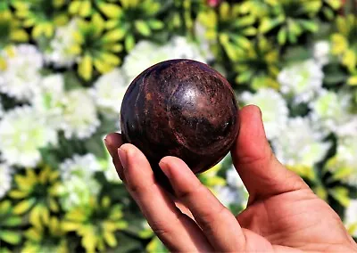 6CM Natural Garnet Stone Meditation Aura Spirit Chakra Energy Sphere Ball • $58.50