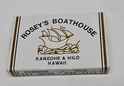 Rosey's Boathouse Kaneohe & Hilo Hawaii Matchbox / Matchbook • $9.99