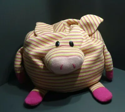 Mushable Pot Bellies Pig Pink Green Microbead Pillow 10  Plush Floppy Lovey • $15.90