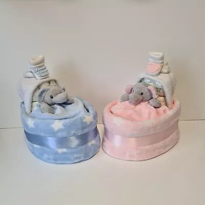 New Baby Boy Girl Crib Style Nappy Cake Baby Shower Gift • £28.99