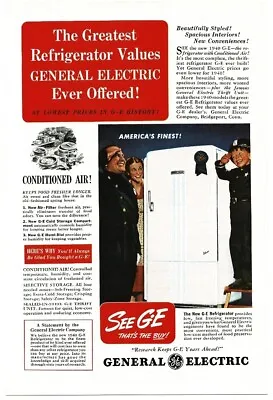 1940 GE General Electric Deluxe Thrift Refrigerator Policeman Vintage Print Ad  • $8.95