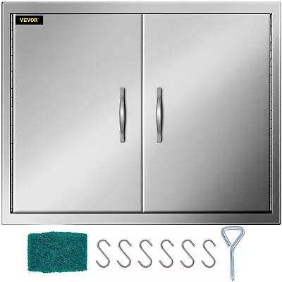 $81.99 • Buy 30” BBQ Double Access Island Door Outdoor Kitchen 304 Steel Mount Stainless