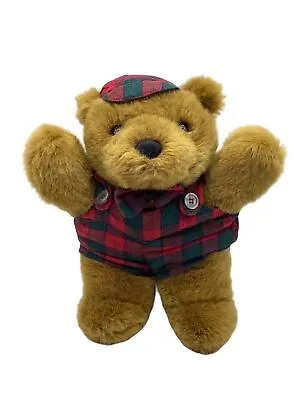 Rare Charter Club Macy’s Plaid Overalls Bow Tie Stuffed Animal Teddy Bear Plush • $22.98