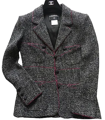 Chanel 03a Tweed 2 Piece Skirt Suit Set Cc Logo Button  Fr44 Us12 • $2500