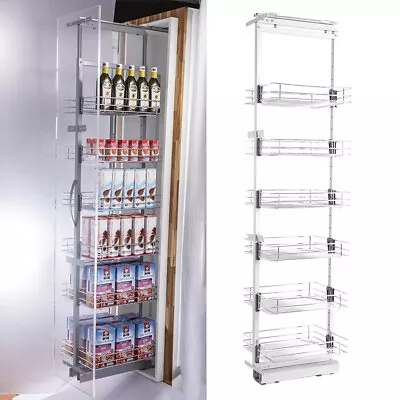 Kitchen Pull Out Larder Cupboard Cabinet Base Unit Soft Close Chrome Wire Basket • £179.99