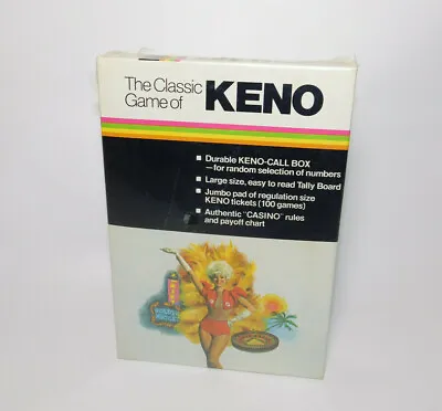 VINTAGE 1976 CLASSIC GAMES CO. THE CLASSIC GAME OF KENO FK01 New Sealed • $37.90