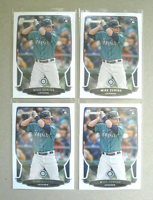 (4) 2013 Topps Bowman Mike Zunino RC #44 Lot X4 Seattle Mariners Tampa Bay Rays • $3.69