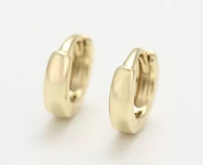 14k Yellow Gold Filled Small Baby's 9mm Huggie Hoop Earrings • £3.99