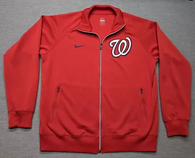 Nike MLB Washington Nationals Baseball Full Zip Jacket Men's Size Large Red  • $31.95