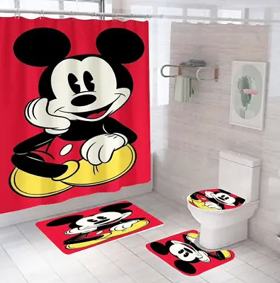 Mickey Mouse Cartoon Bathroom Sets Shower Curtain Sets. • $34.99
