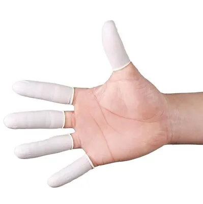 £3.87 • Buy Disposable Latex Finger Cots Protective Rubber Gloves Nail Fingertips Cover 