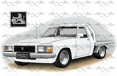 Holden WB One Tonner Ute WHITE Flag/banner 150cm X 90cm NEW • $36.95