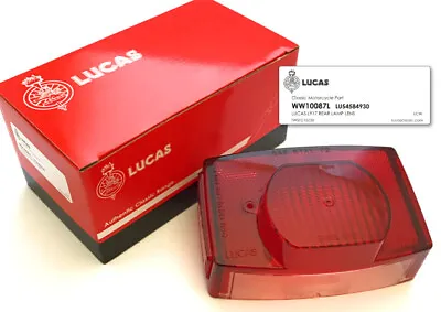 £19.95 • Buy Genuine Lucas Rear Lamp Lens L917 Triumph Bonneville T140 Tr7 Norton Commando