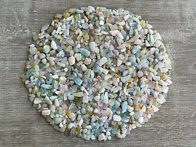 Grade A++ Morganite Semi Tumbled Gemstone Mini Chips 4- 12mm Wholesale Bulk Lot • $8.85