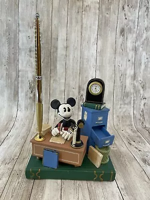 Colibri Disney ‘Mickey Mouse At The Office’ Clock & Pen Desk Set • $99.99