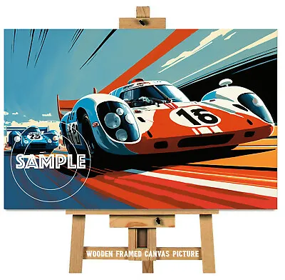 Motor Racing Sports Car Wall Art Canvas Picture -  Unframed Art Prints Also #3 • £27.49