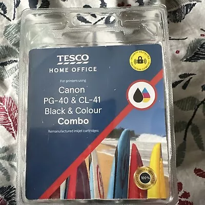 Tesco Home Office Canon Black And Colour Combo Printer Ink PG-40 & CL-41 • £13.99