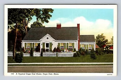 Cape Cod MA-Massachusetts Typical Cape Cod Home Antique Vintage Postcard • $7.99