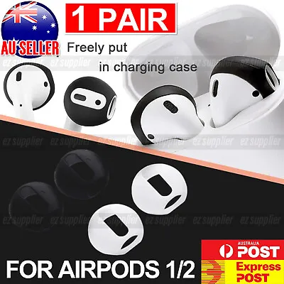 $4.99 • Buy For Apple AirPods 1/2 Ear Tips + Case Earpod Cover Silicone Ear Hook Earbud HOT