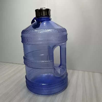 Clear BPA FREE 1 Gallon Water Bottle Steel Cap Jug Container Canteen Reusable  • $9.99